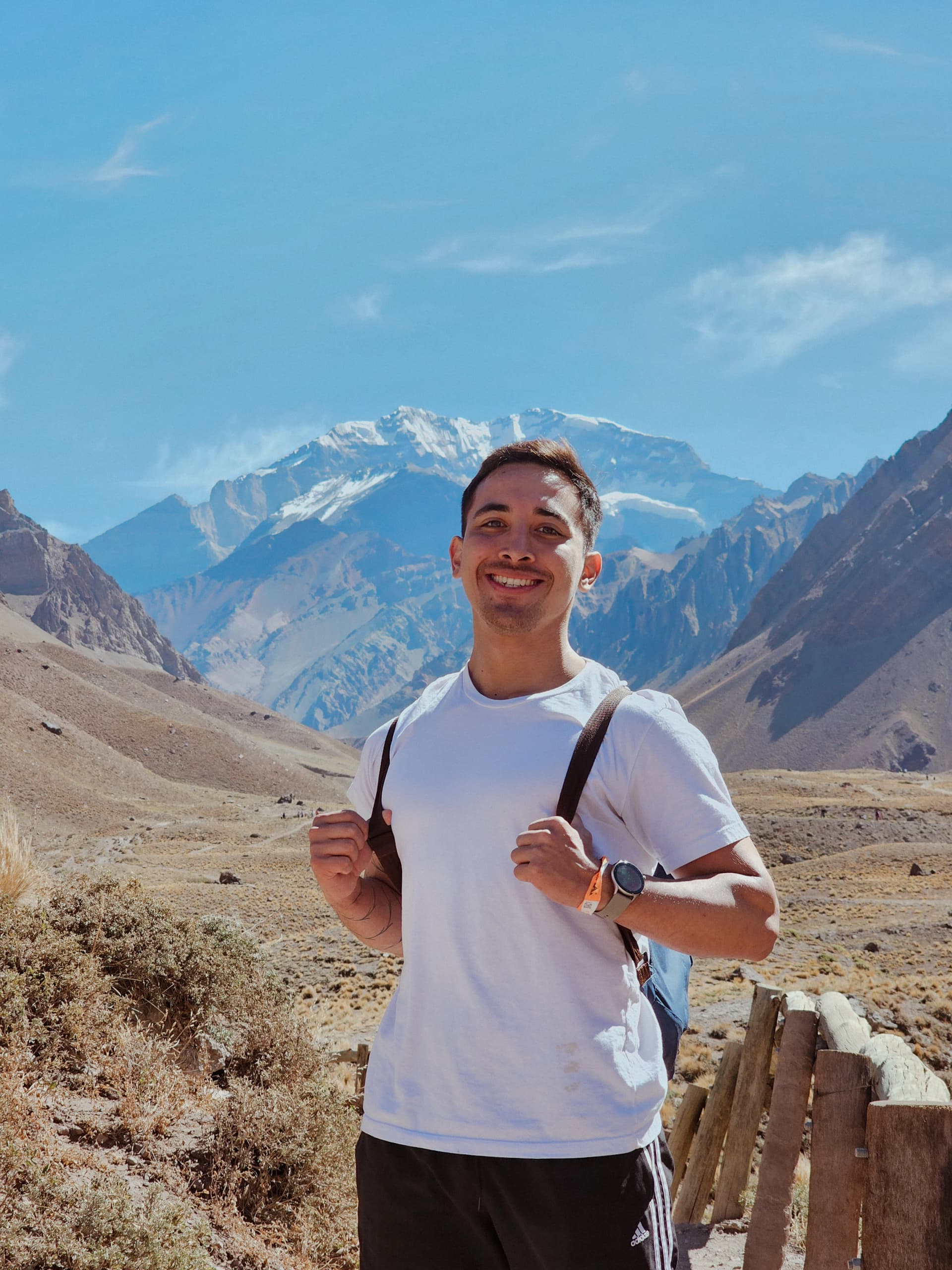 Julian in the Andes mountains